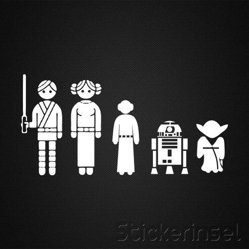 Stickerinsel Star Wars Family